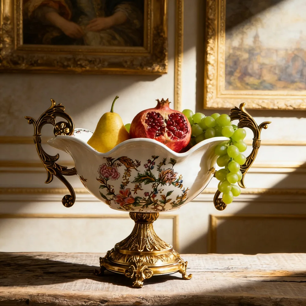 American ceramic fruit plate, high-end light luxury villa model house, home living room, personalized high-end European high-end
American ceramic fruit plate, high-end light luxury villa model house, home living room, personalized high-end European high-end