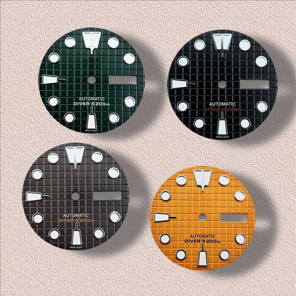 28.5mm High Quality S Logo NH36 Dial 3D Ripples Dial Suitable NH35/NH36 Automatic Movement Green Luminous NH35 Accessories
28.5mm High Quality S Logo NH36 Dial 3D Ripples Dial Suitable NH35/NH36 Automatic Movement Green Luminous NH35 Accessories