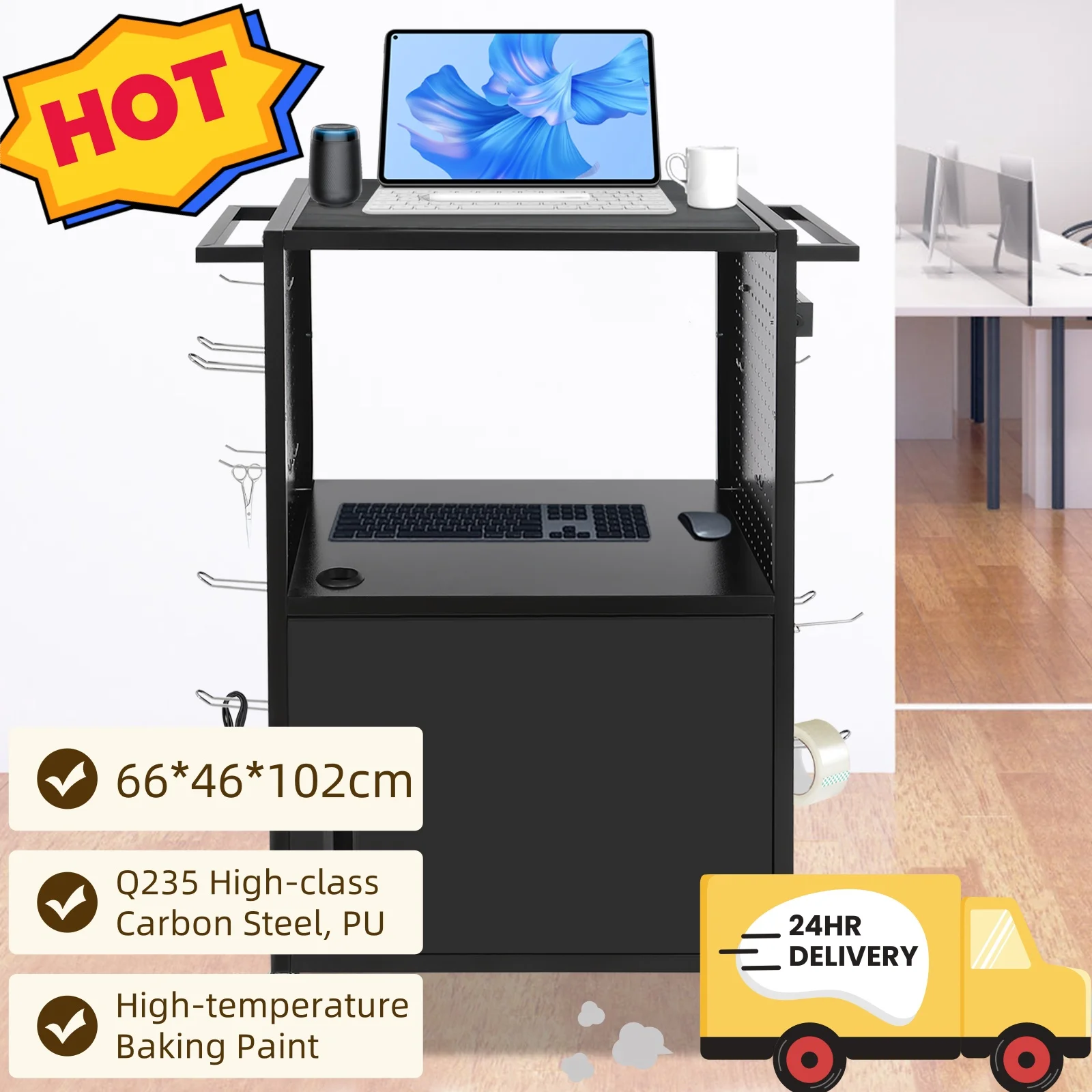 2-сторонняя мобильная рабочая станция, шкаф с замком, компьютерная тележка для хранения ноутбука и зарядного устройства с крючками идеально подходит
2-сторонняя мобильная рабочая станция, шкаф с замком, компьютерная тележка для хранения ноутбука и зарядного устройства с крючками идеально подходит