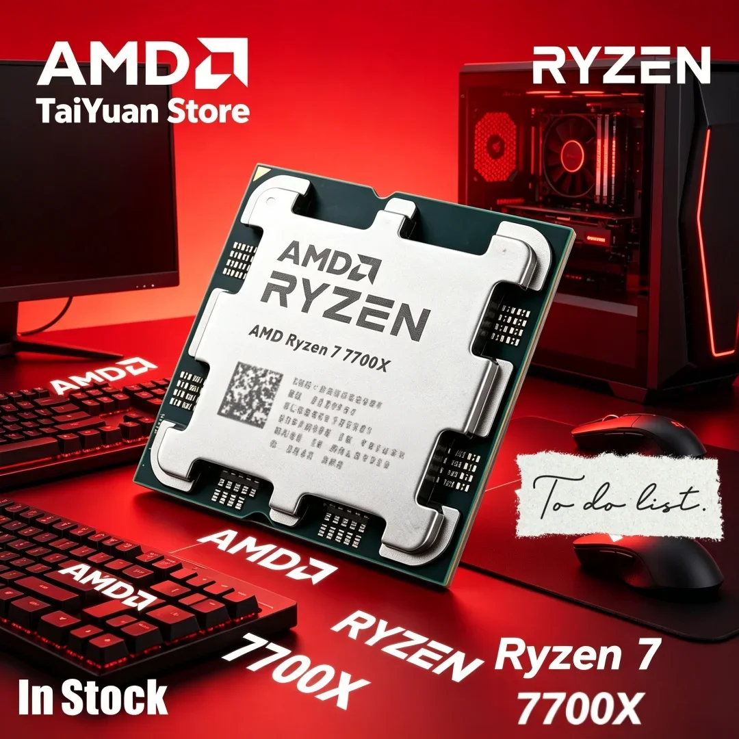 AMD R7 7700X Cost Effective High-End Fast Speed CPU Unlocked 8-Core 16-Thread 5.3GHz Socket AM5 Gaming Desktop Loose Pie
AMD R7 7700X Cost Effective High-End Fast Speed CPU Unlocked 8-Core 16-Thread 5.3GHz Socket AM5 Gaming Desktop Loose Pie