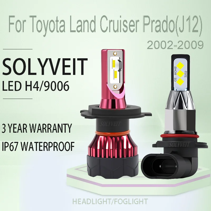 Easy Installation H4 9006 LED HEADLIGHT FOGLIGHT FOR Toyota Land Cruiser Prado(J12) 2002 2003 2004 2005 2006 2007 2008 2009
Easy Installation H4 9006 LED HEADLIGHT FOGLIGHT FOR Toyota Land Cruiser Prado(J12) 2002 2003 2004 2005 2006 2007 2008 2009