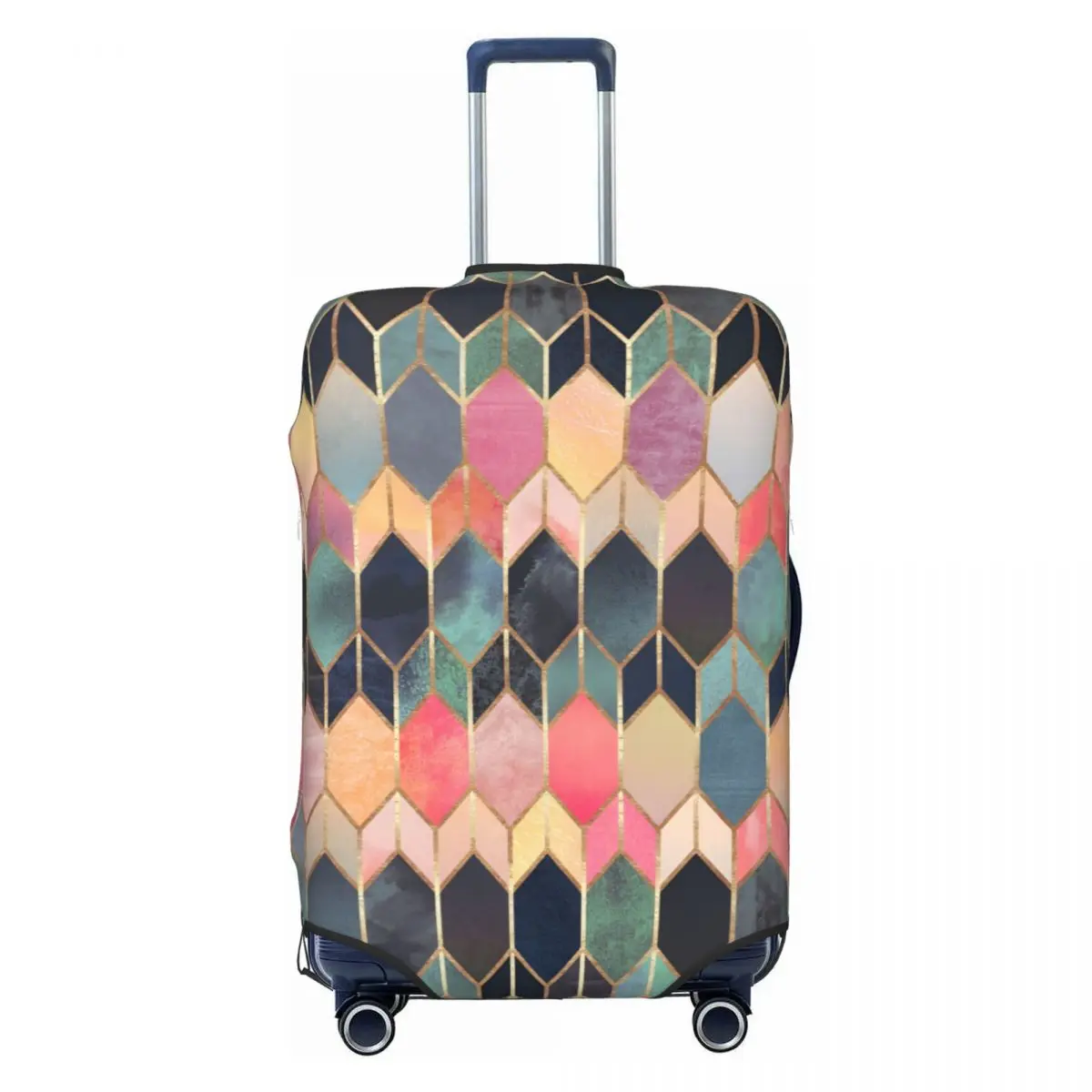 Изготовленный на заказ современный геометрический узор дорожный чехол для багажа эластичный чехол для чемодана протектор подходит для 18-32 дюймов
Изготовленный на заказ современный геометрический узор дорожный чехол для багажа эластичный чехол для чемодана протектор подходит для 18-32 дюймов