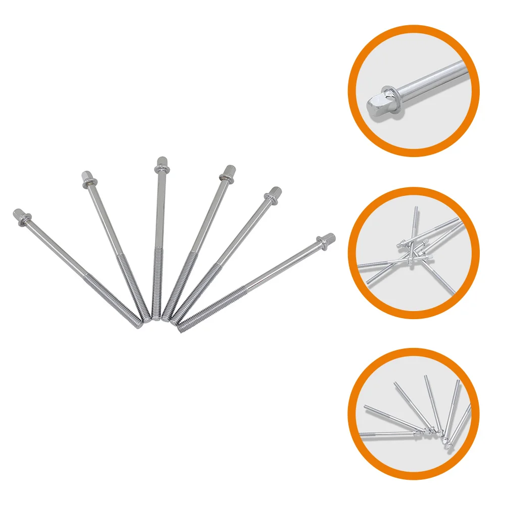 6 Pcs Roller Drum Screws Percussion Accessories for Kit Snare Tension Lug Repair Hardware Rods Silver
6 Pcs Roller Drum Screws Percussion Accessories for Kit Snare Tension Lug Repair Hardware Rods Silver