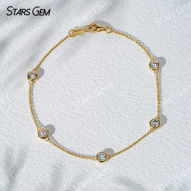 18K Solid Gold 3.8mm Round Brilliant Cut Lab Grown Diamond Bezel Set Diamond Bracelets Bangles
18K Solid Gold 3.8mm Round Brilliant Cut Lab Grown Diamond Bezel Set Diamond Bracelets Bangles