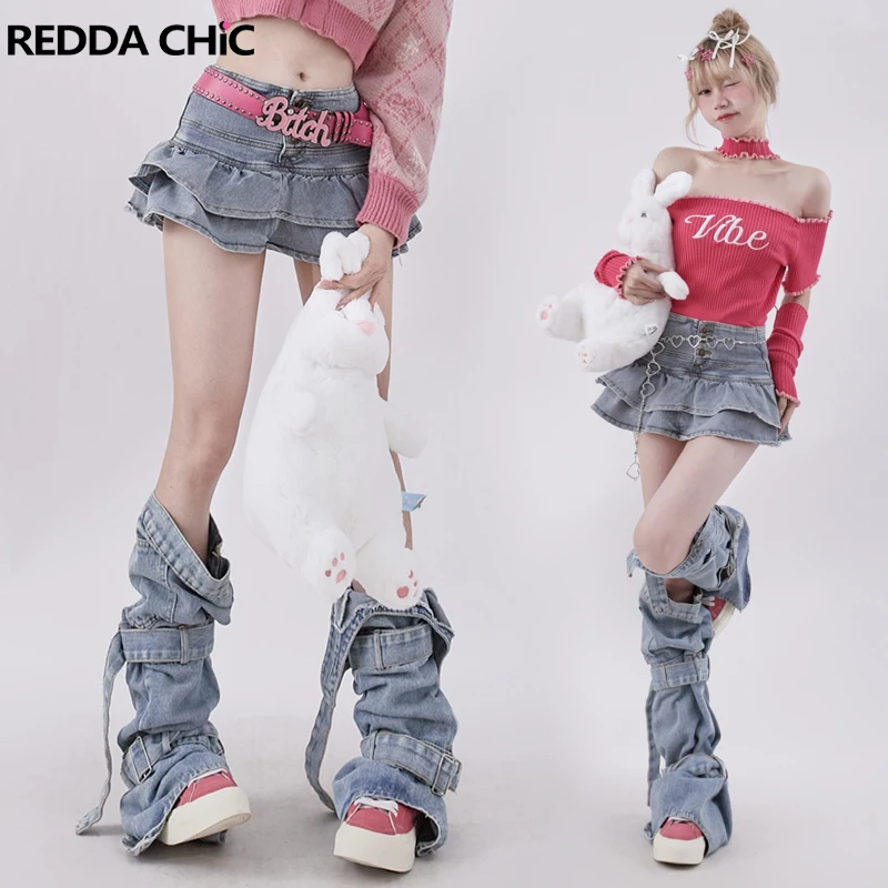 REDDACHiC Sweet Cute Bandage Denim Leg Warmers Y2k Women Gaiter Japanese Lolita Girl Boots Cuff Cover Warm Knee-high Socks Long
REDDACHiC Sweet Cute Bandage Denim Leg Warmers Y2k Women Gaiter Japanese Lolita Girl Boots Cuff Cover Warm Knee-high Socks Long