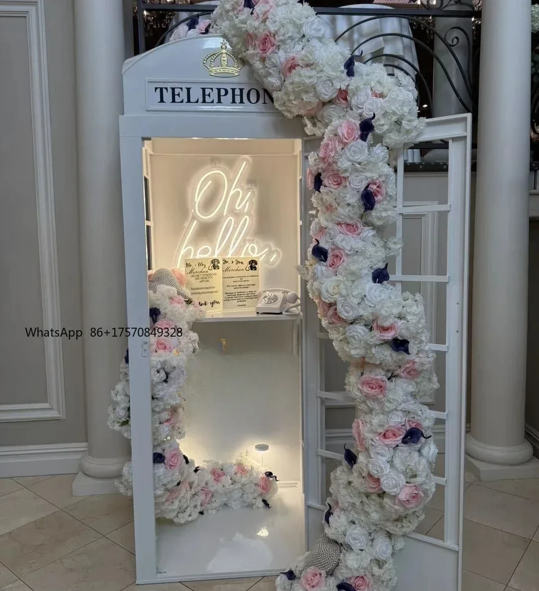 Vintage Outdoor Antique London British White Metal Phone Booth Wedding Event Party Decoration Phone Booth
Vintage Outdoor Antique London British White Metal Phone Booth Wedding Event Party Decoration Phone Booth