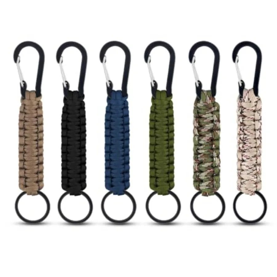 6 Pack Paracord Keychain with Carabiner Braided Lanyard Key Chain Paracord Carabiner Clip for Keys Backpack Paracord Keychain R
6 Pack Paracord Keychain with Carabiner Braided Lanyard Key Chain Paracord Carabiner Clip for Keys Backpack Paracord Keychain R