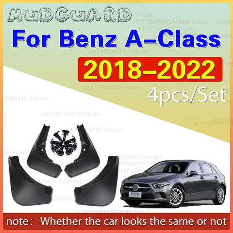 4Pcs Splash Guard Set For Mercedes A Class Hatchback W177 2018-2022 2019 2020 2021 Car Mud Flaps Fender Guards Auto Accessories