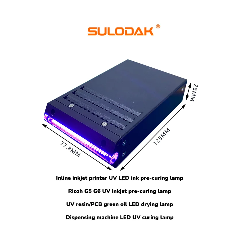 75W Air Cooled LED Curing Lamp For Ricoh G5 G6 Inline Inkjet Printer Ink Pre Curing Resin Circuit Board Green Oil Drying
75W Air Cooled LED Curing Lamp For Ricoh G5 G6 Inline Inkjet Printer Ink Pre Curing Resin Circuit Board Green Oil Drying