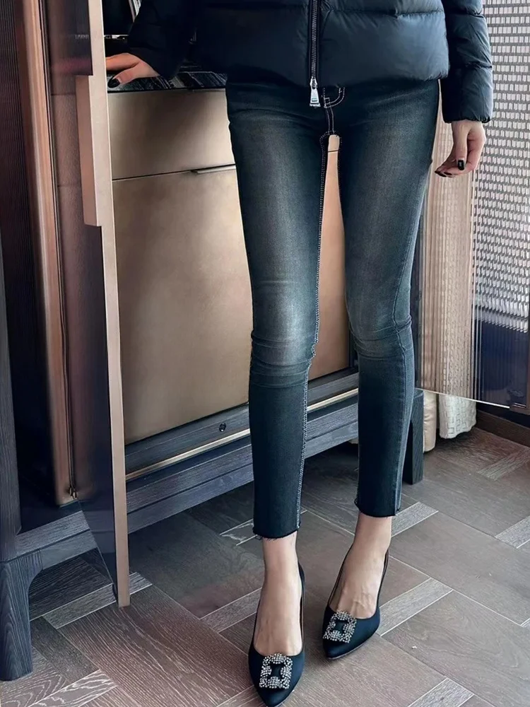 High Waist Slim Fit Bla Denim Jeans Women's Faion Waed Personalized Distred Cotton Stretch Retro Sle Pencil Nine P...
High Waist Slim Fit Bla Denim Jeans Women's Faion Waed Personalized Distred Cotton Stretch Retro Sle Pencil Nine P...