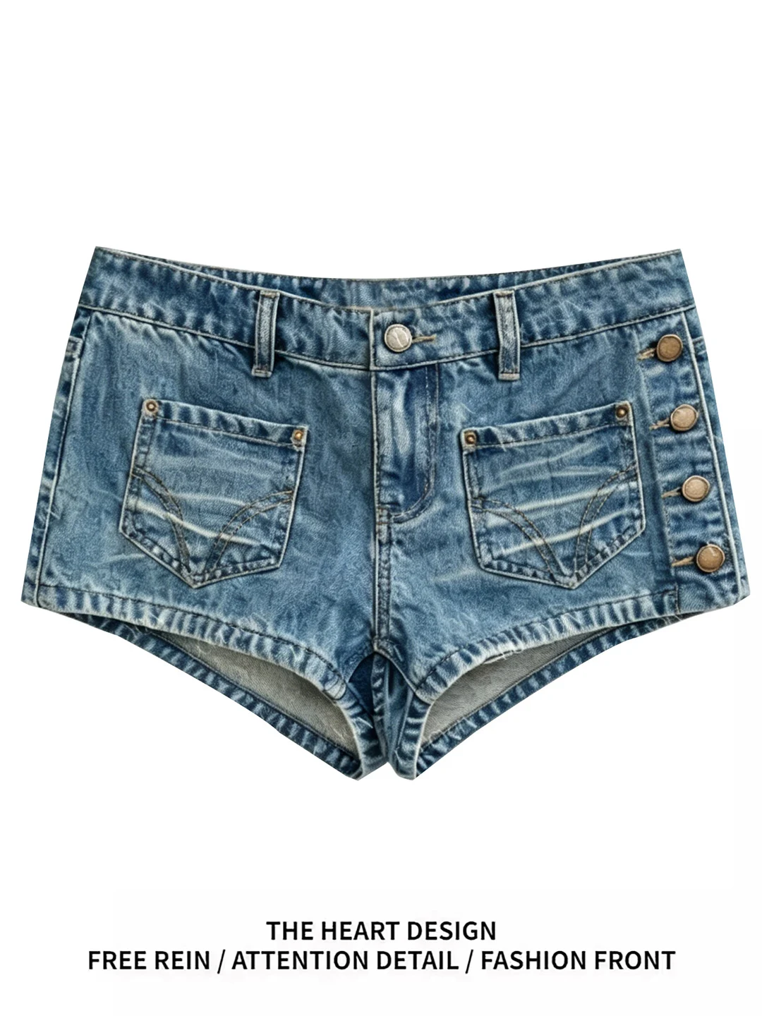 Retro American Design Side Buttoned Denim Shorts Women Summer 2026 New Spicy Girl Tight Fit Hot Pants High Waist Washed Jeans
Retro American Design Side Buttoned Denim Shorts Women Summer 2026 New Spicy Girl Tight Fit Hot Pants High Waist Washed Jeans