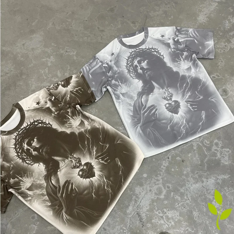 Hip Hop Figure Head Heart Digital Print Retro Saint Sport T-Shirt Men Women High Quality Oversized T Shirt Tee Tops
Hip Hop Figure Head Heart Digital Print Retro Saint Sport T-Shirt Men Women High Quality Oversized T Shirt Tee Tops