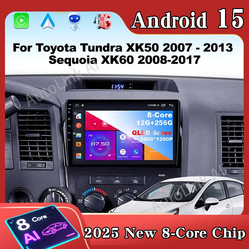 Android 16 Carplay For Toyota Tundra XK50 2007 - 2013 Sequoia XK60 2008-2017 Car Radio Auto 4G WIFI GPS Navigation Multimedia
Android 16 Carplay For Toyota Tundra XK50 2007 - 2013 Sequoia XK60 2008-2017 Car Radio Auto 4G WIFI GPS Navigation Multimedia