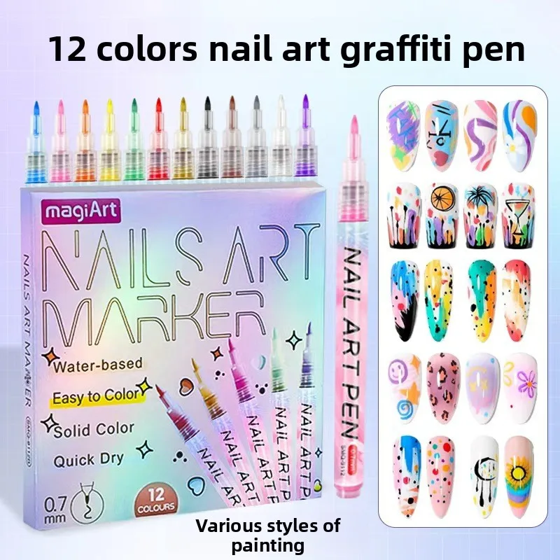 12 Color Nail Art Graffiti Pen Acrylic Nail Art Pen 0.5mm Ultra Fine Diy Nail Art Graffiti Paint Pen No Lighting
12 Color Nail Art Graffiti Pen Acrylic Nail Art Pen 0.5mm Ultra Fine Diy Nail Art Graffiti Paint Pen No Lighting