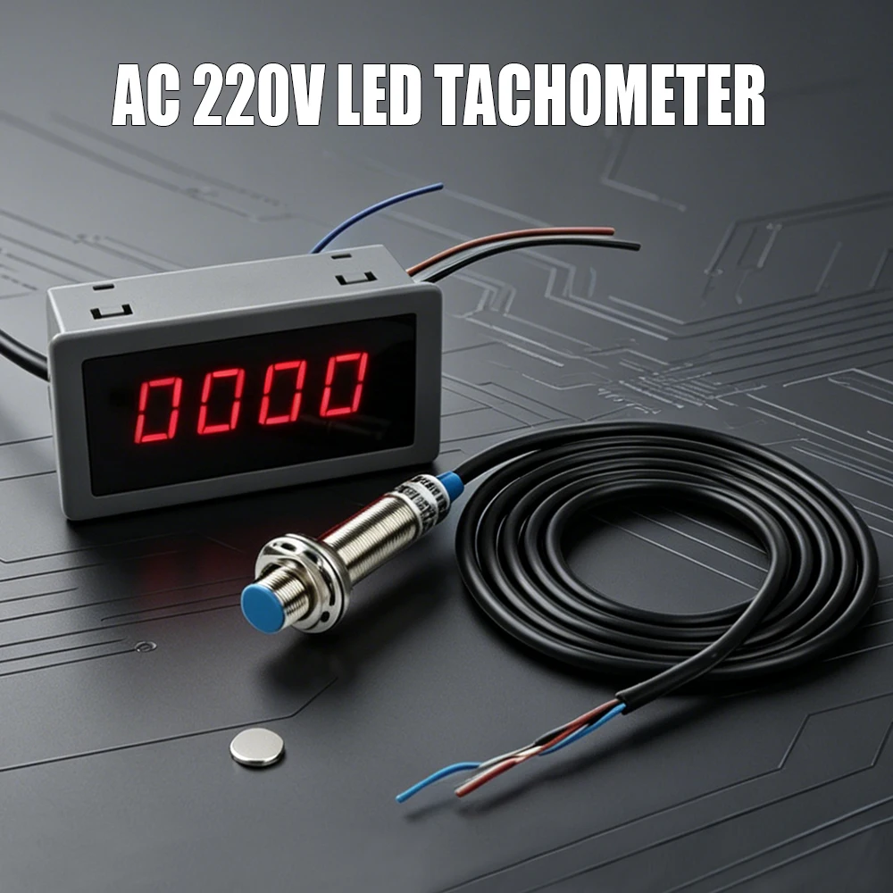 220V 110V AC Tachometer 4 Digit LED Digital Display Motor Tachometer With Hall Sensor Magnet Switch Sensor NPN 4Bit Digital Tool
220V 110V AC Tachometer 4 Digit LED Digital Display Motor Tachometer With Hall Sensor Magnet Switch Sensor NPN 4Bit Digital Tool