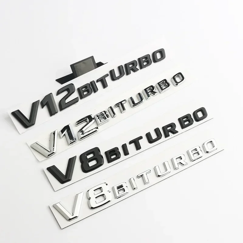 3D Chrome Black V8 V12 BITURBO Lettering Fender Emblem Badge Sticker for Mercedes Benz AMG logo E63 CL63 CLS63 G63 ML63 S63 SL63
3D Chrome Black V8 V12 BITURBO Lettering Fender Emblem Badge Sticker for Mercedes Benz AMG logo E63 CL63 CLS63 G63 ML63 S63 SL63