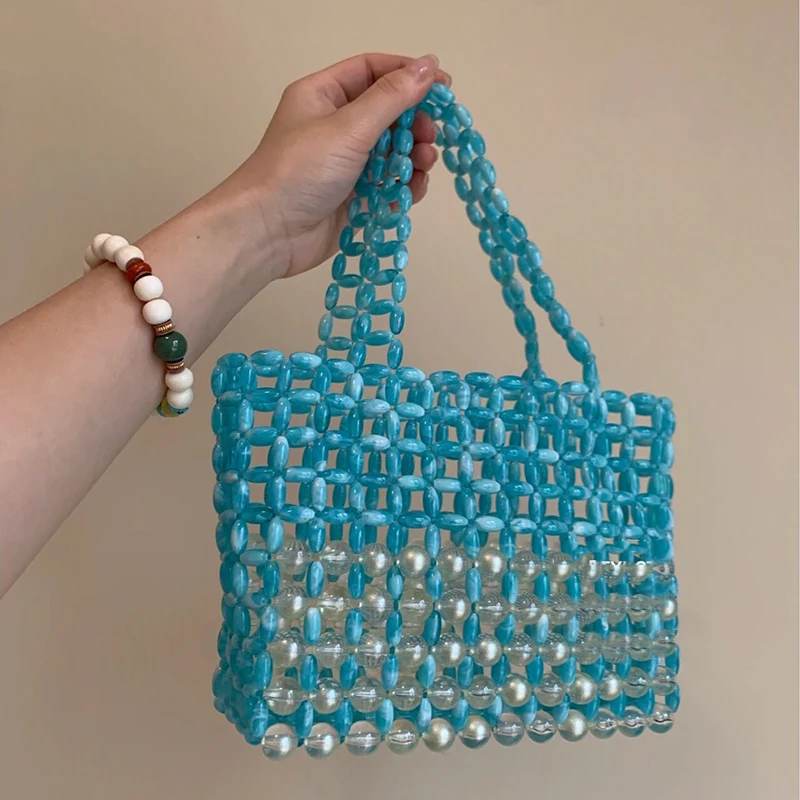 INS Homemade Elliptical Cloud Bead Women's Handbags Summer New Trendy Hollow Out Round Pearl Beads Montage Wallets
INS Homemade Elliptical Cloud Bead Women's Handbags Summer New Trendy Hollow Out Round Pearl Beads Montage Wallets