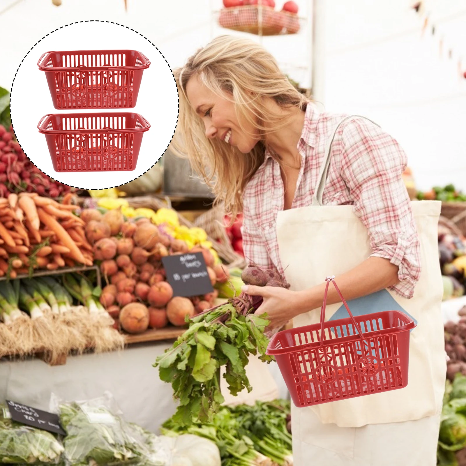 8pcs Plastic Fruit Basket Mini Storage Shopping Strawberry Handle Large Capacity Household Corrosion Resistant Portable Storage
8pcs Plastic Fruit Basket Mini Storage Shopping Strawberry Handle Large Capacity Household Corrosion Resistant Portable Storage