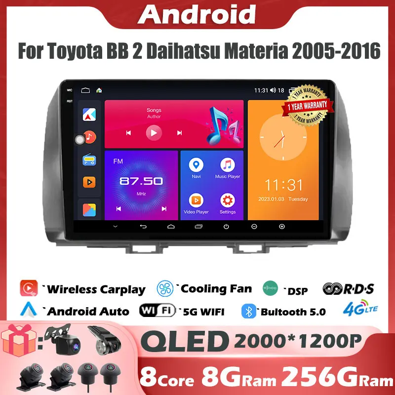 IPS QLED Android 14 Автомобильный видео мультимедийный плеер для Toyota BB 2 Daihatsu материал 2005-2016 Автомагнитола
IPS QLED Android 14 Автомобильный видео мультимедийный плеер для Toyota BB 2 Daihatsu материал 2005-2016 Автомагнитола