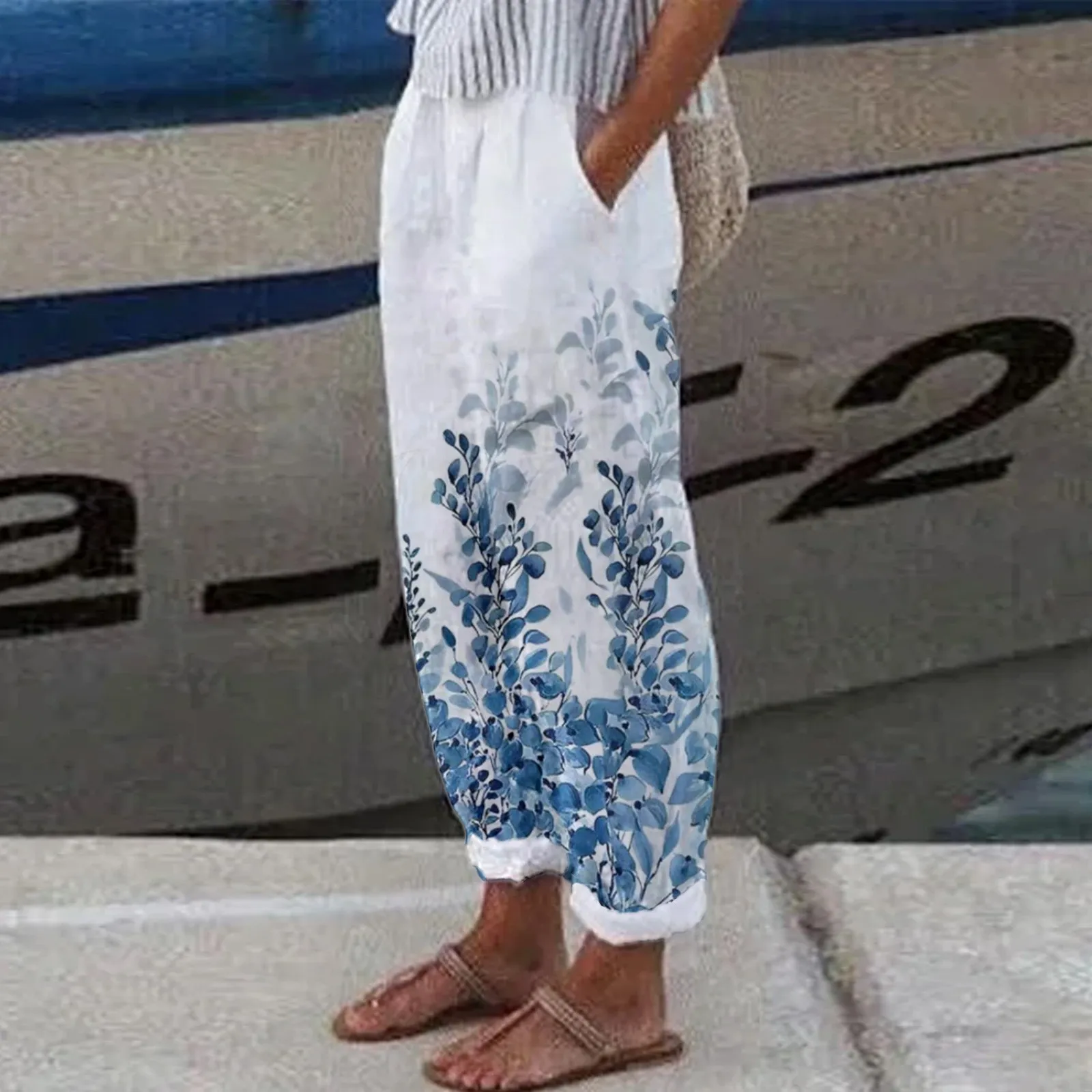 Women Cotton Linen Elastic Waist Pant With Pocket Loose Harem Pants Straight Trousers Female Cropped Pants Lady Cargo Pantalon
Women Cotton Linen Elastic Waist Pant With Pocket Loose Harem Pants Straight Trousers Female Cropped Pants Lady Cargo Pantalon