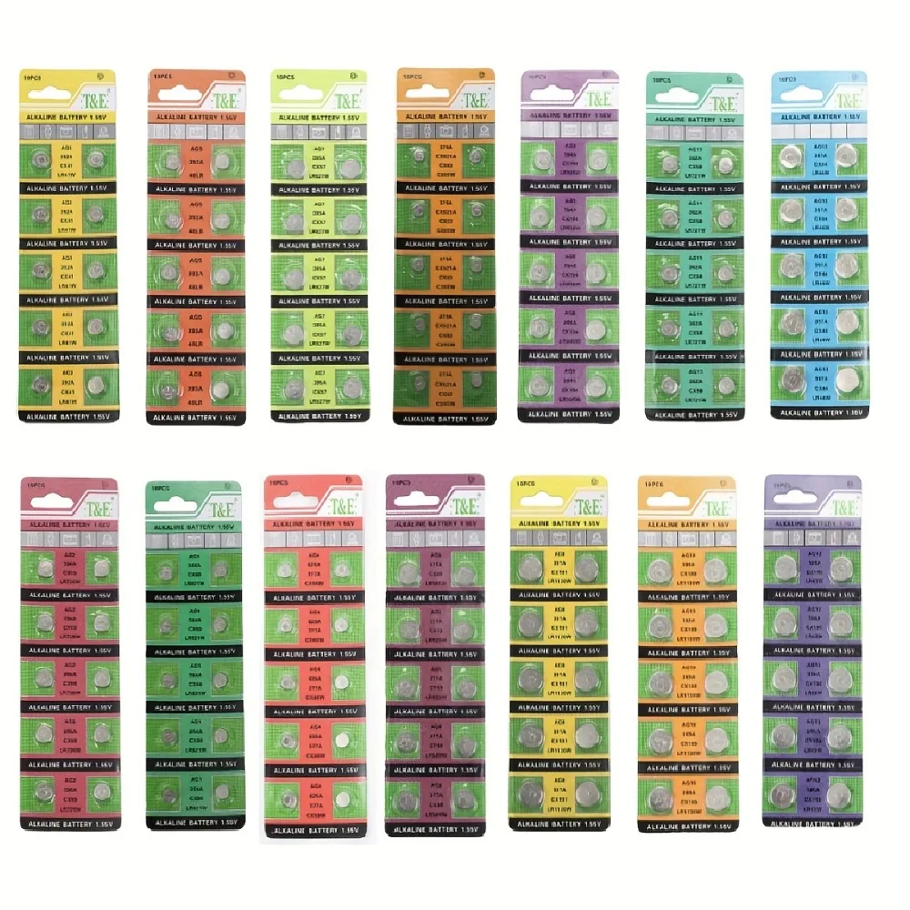 1.5V Alkaline Coin Cell Watch Battery 140Pcs AG0 AG1 AG2 AG3 AG4 AG5 AG6 AG7 AG8 AG9 AG10 AG11 AG12 AG13 Button Cell Batteries
1.5V Alkaline Coin Cell Watch Battery 140Pcs AG0 AG1 AG2 AG3 AG4 AG5 AG6 AG7 AG8 AG9 AG10 AG11 AG12 AG13 Button Cell Batteries