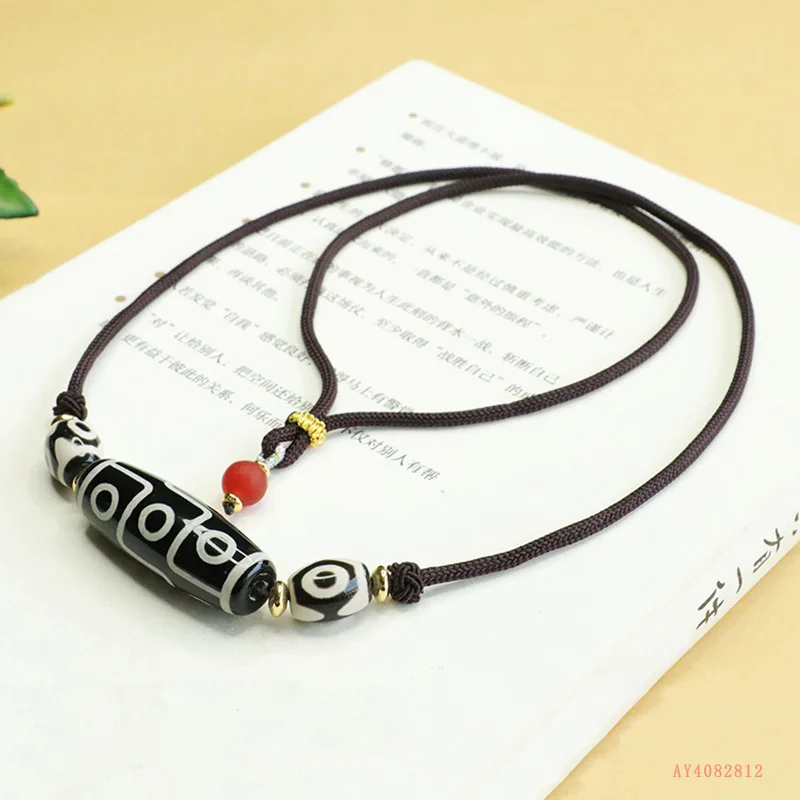 Black and white 39-eye dzi beads agate necklace Tibetan sweater chain jewelry women
Black and white 39-eye dzi beads agate necklace Tibetan sweater chain jewelry women