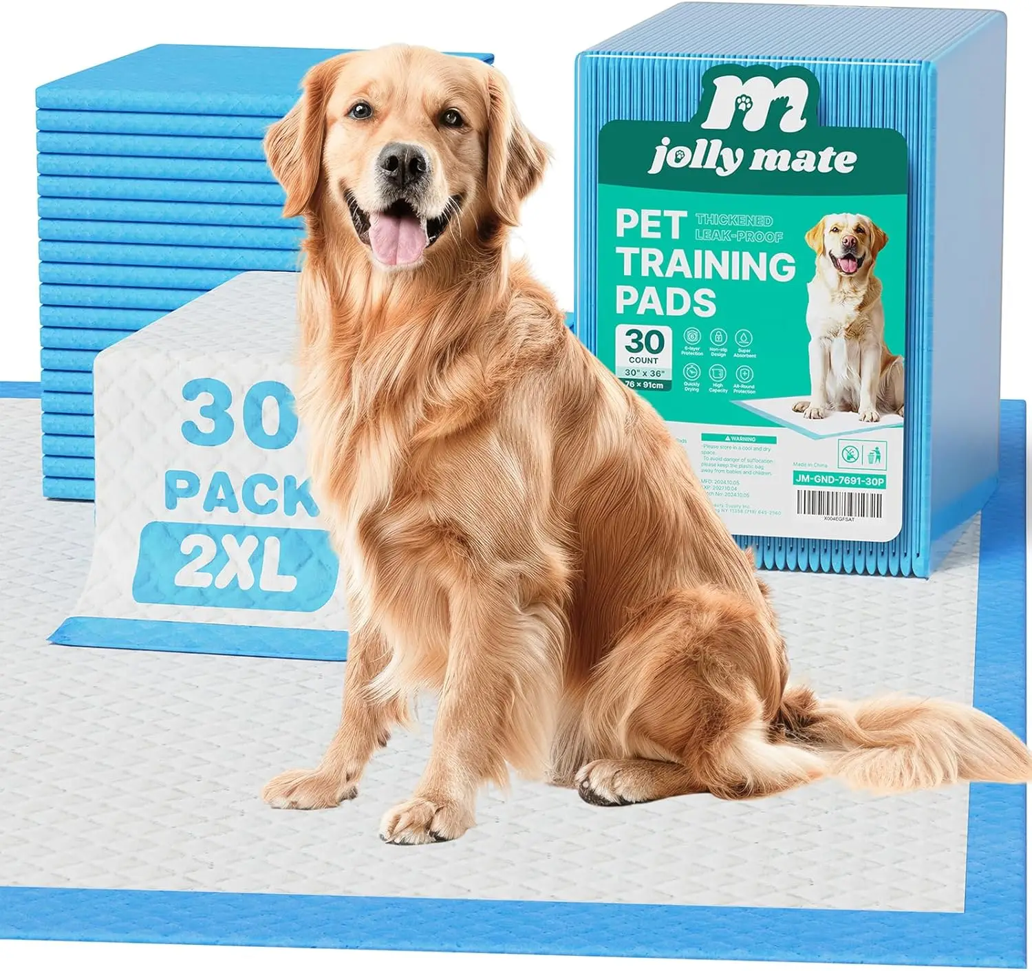 Extra Large 30x36 Inch Dog Pee Pads, 30 Pack Super Absorbent Leak-Proof Potty Training Pads for Dogs and Puppies
Extra Large 30x36 Inch Dog Pee Pads, 30 Pack Super Absorbent Leak-Proof Potty Training Pads for Dogs and Puppies