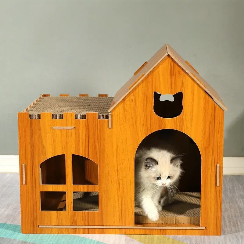 Cat Scratch Houses Detachable Wooden Cat House Bottom Anti Slip Durable And Comfortable Easy To Install Outdoor Pet Villa
Cat Scratch Houses Detachable Wooden Cat House Bottom Anti Slip Durable And Comfortable Easy To Install Outdoor Pet Villa