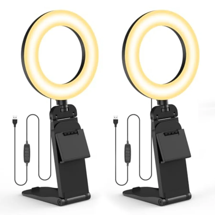 2Packs-Ring Light for Computer LaptopVideo Conference Lighting kit for Zoom Meetings 5" Small Led Selfie Light Portable DeskLig
2Packs-Ring Light for Computer LaptopVideo Conference Lighting kit for Zoom Meetings 5" Small Led Selfie Light Portable DeskLig