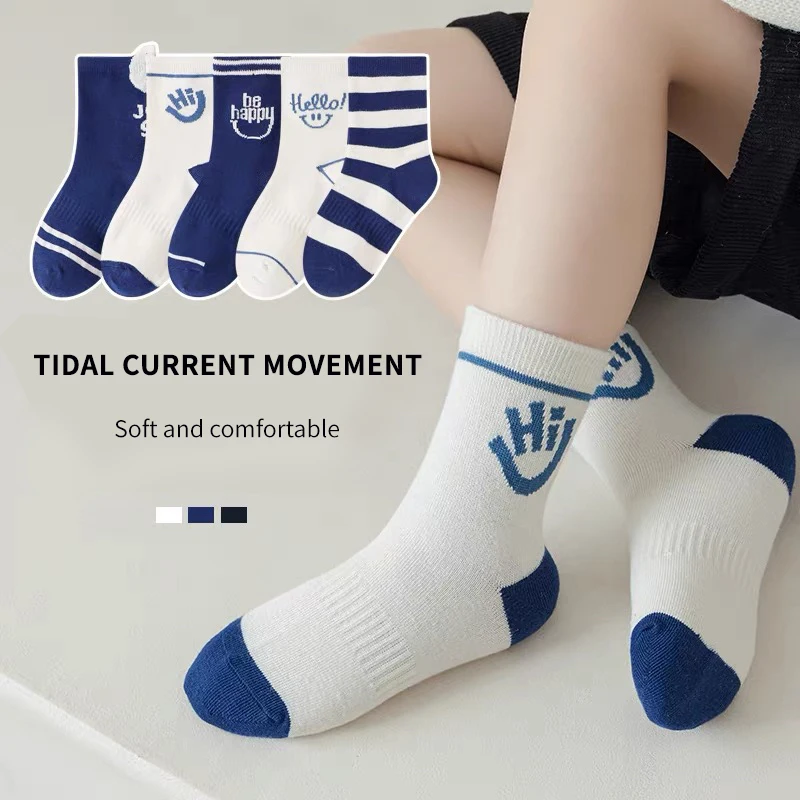 Striped Sports Kids boys socks Letter Cool Skin-friendy Comfortable Cotton Solid Anti-pilling Mid-calf Socks For Children Boys
Striped Sports Kids boys socks Letter Cool Skin-friendy Comfortable Cotton Solid Anti-pilling Mid-calf Socks For Children Boys