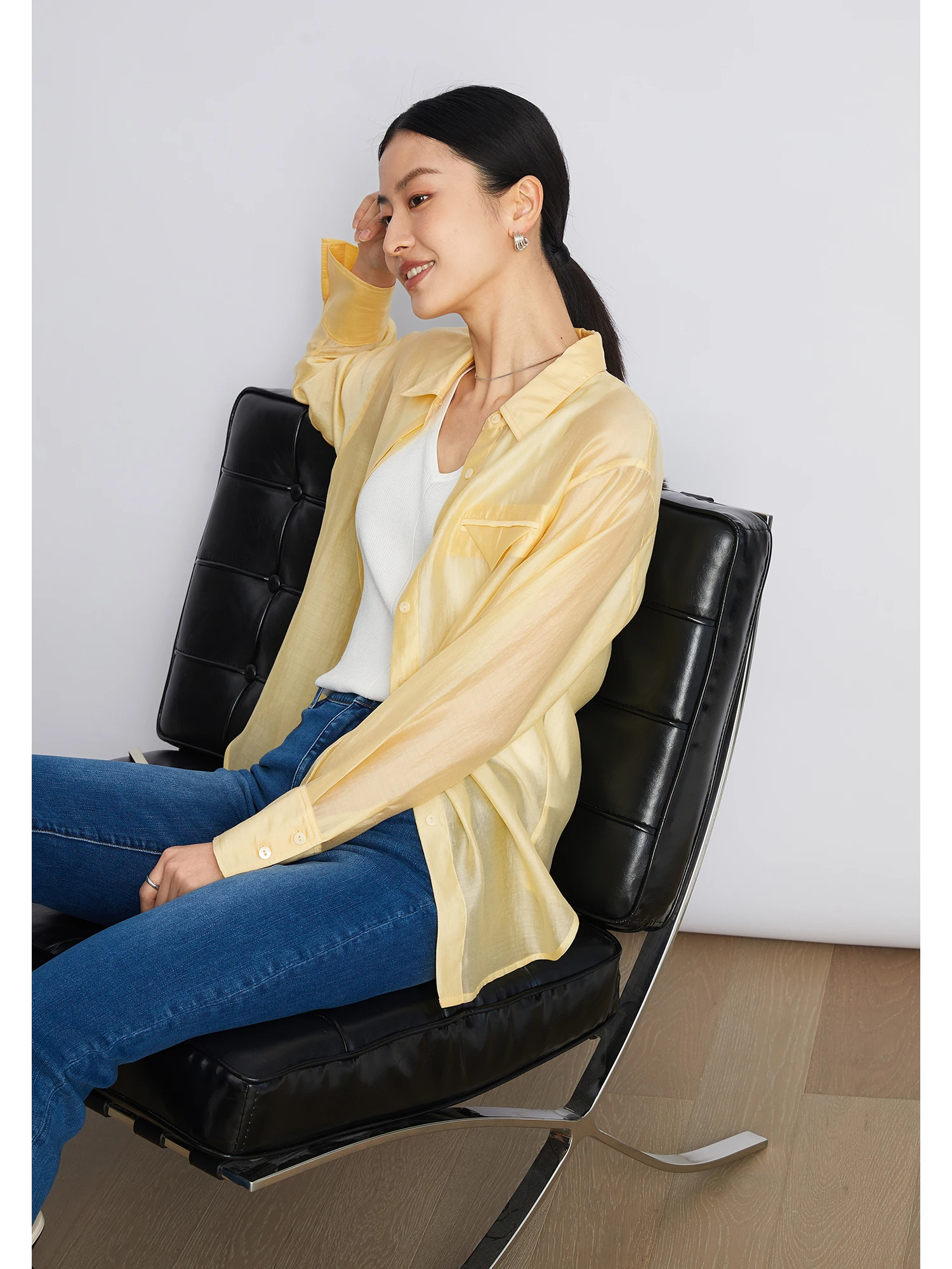 Легкая прозрачная рубашка ChangDX для похудения, весна-лето, с защитой от солнца, из полиэфирного волокна, для повседневной носки, с длинным рукавом
Легкая прозрачная рубашка ChangDX для похудения, весна-лето, с защитой от солнца, из полиэфирного волокна, для повседневной носки, с длинным рукавом