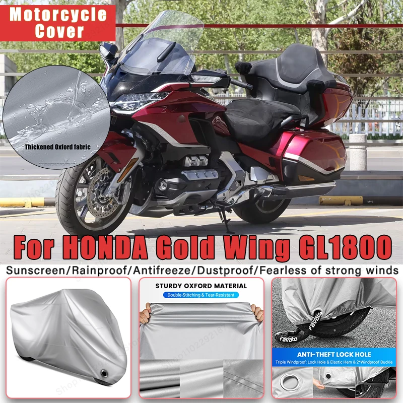 For HONDA Gold Wing GL1800 No Ear Motorcycle Cover - Outdoor Full Body Protection, Waterproof Dustproof Sunscreen Accessories
For HONDA Gold Wing GL1800 No Ear Motorcycle Cover - Outdoor Full Body Protection, Waterproof Dustproof Sunscreen Accessories