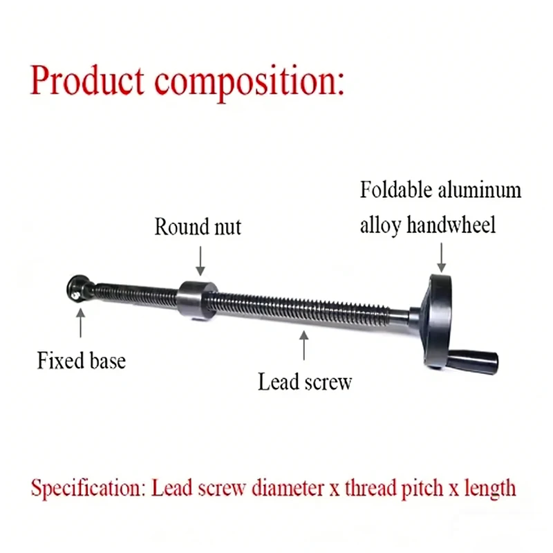 Trapezoidal Lead Screw Set With Handwheel T20 T25 L=250-350 Hand Operated Lead Screw Fixture Woodworking Machinery Transmission
Trapezoidal Lead Screw Set With Handwheel T20 T25 L=250-350 Hand Operated Lead Screw Fixture Woodworking Machinery Transmission