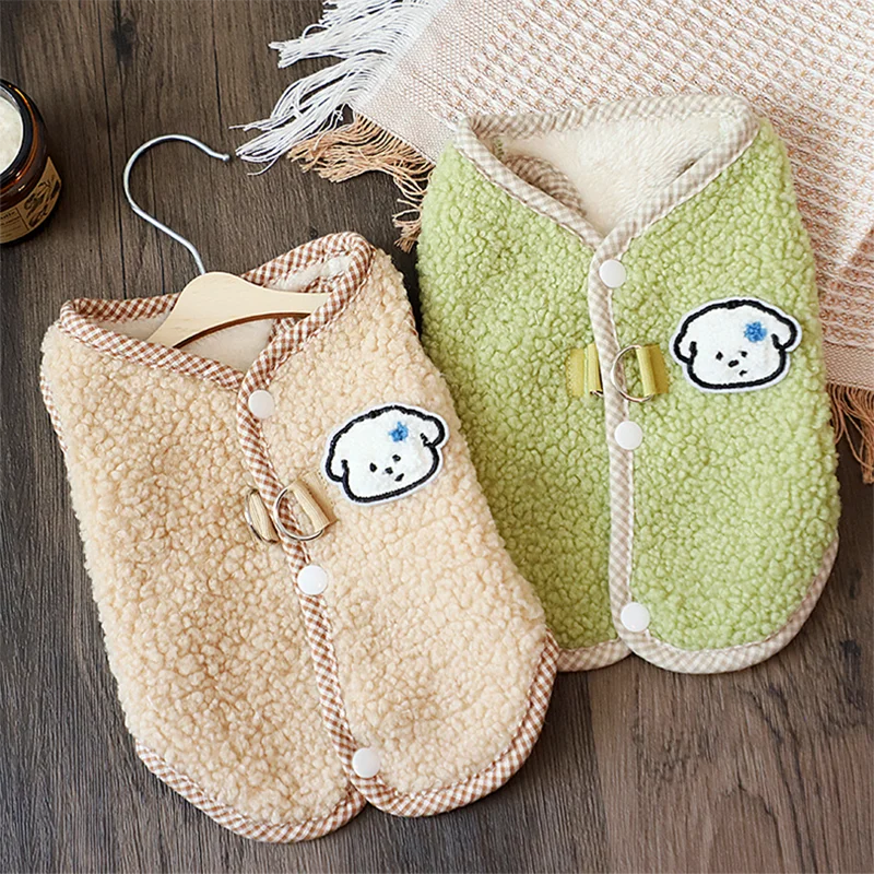 Animal Pattern Dog Clothes Bichon Frise Warm Vest Teddy Winter Solid Color Open Button Shirt Yorkshire Cartoon Jacket
Animal Pattern Dog Clothes Bichon Frise Warm Vest Teddy Winter Solid Color Open Button Shirt Yorkshire Cartoon Jacket
