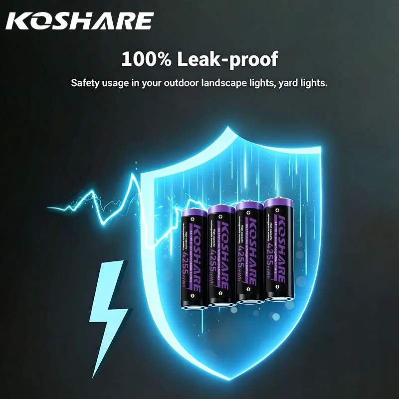 KOSHARE Rechargeable Li-ion Batteries AA AAA 1.5V Consatant Voltage 4255mWh 1100mWh Lithium Battery For Toothbrushes Flashlights
KOSHARE Rechargeable Li-ion Batteries AA AAA 1.5V Consatant Voltage 4255mWh 1100mWh Lithium Battery For Toothbrushes Flashlights