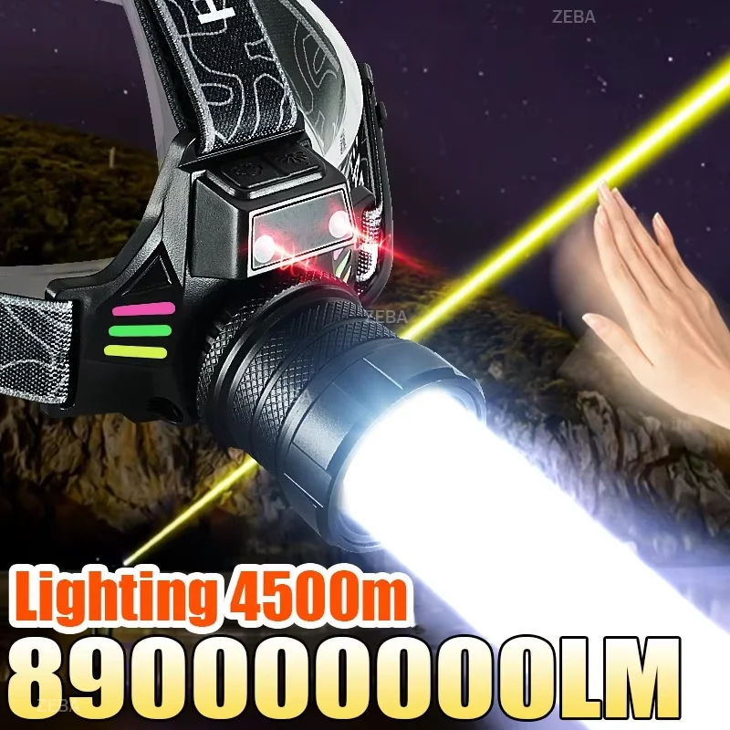 890000000LM 900W Ultra Powerful LED Headlight Long Range 4000M Headlamp Motion Sensor Head Flashlight 18650 Fishing Head Lantern
890000000LM 900W Ultra Powerful LED Headlight Long Range 4000M Headlamp Motion Sensor Head Flashlight 18650 Fishing Head Lantern