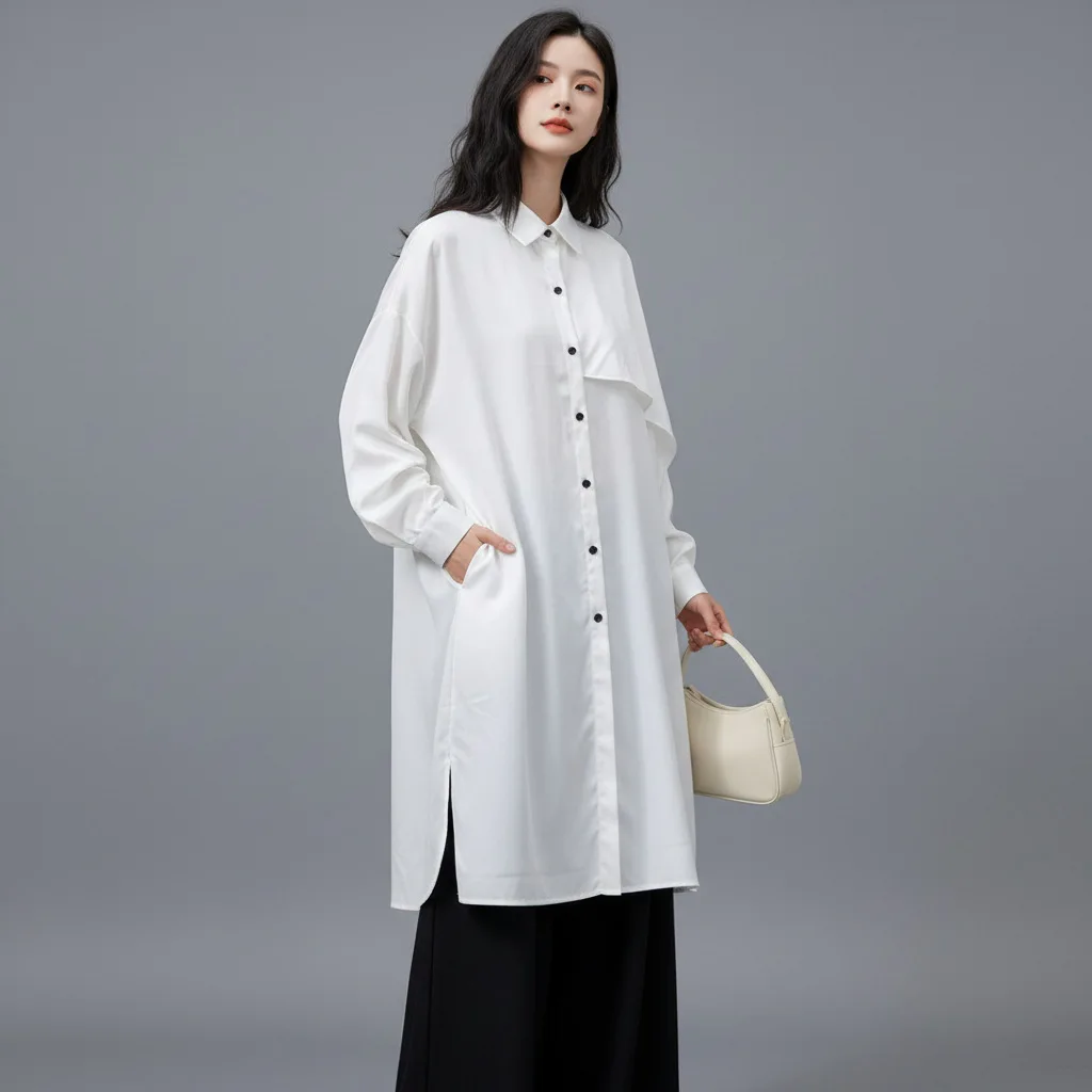 Soft Skin-friendly Silk Midi Shirt Simple Elegant Large Size Open Cardigan Spring Summer New Arrival Women's Commute Style Bl...
Soft Skin-friendly Silk Midi Shirt Simple Elegant Large Size Open Cardigan Spring Summer New Arrival Women's Commute Style Bl...