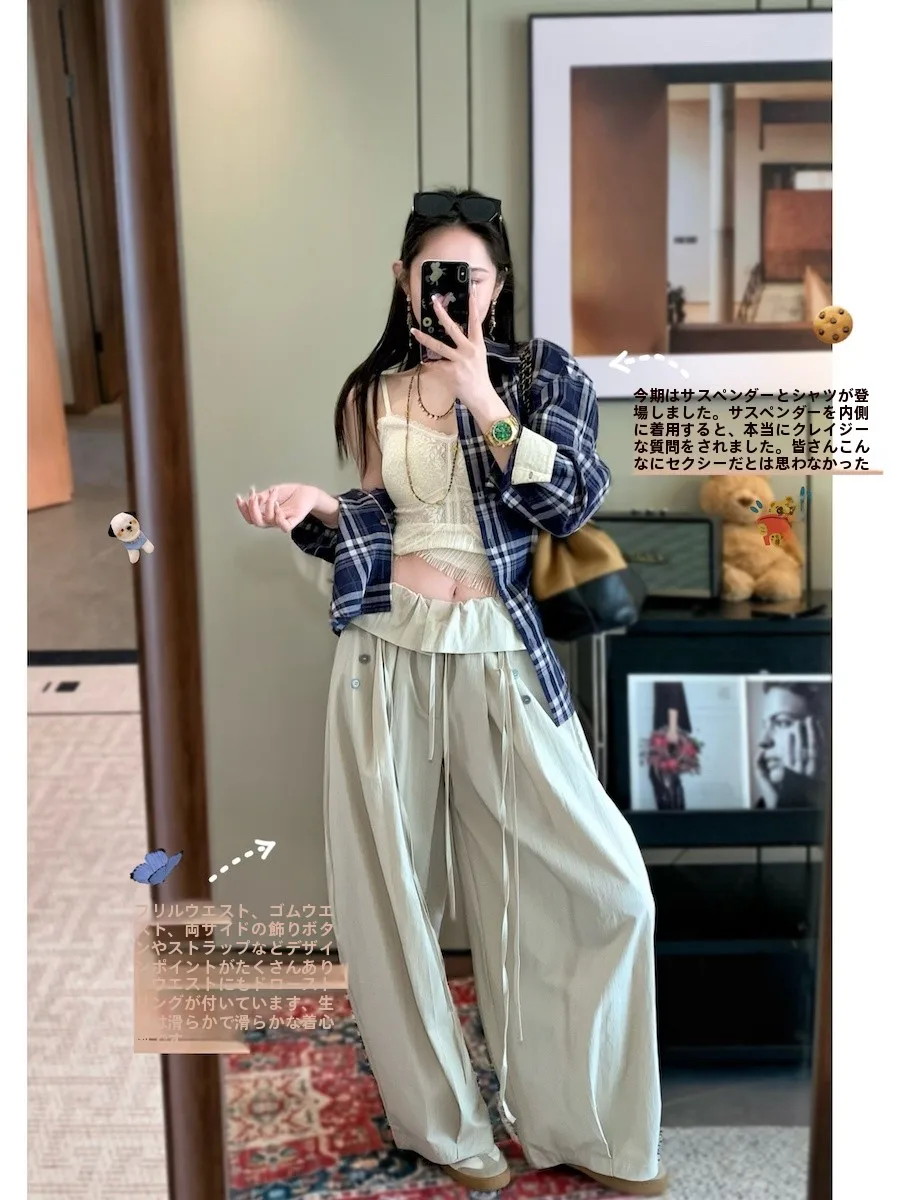 ChunHua Zheng Women's Lightweight Wide Leg Casual Pants Elastic Waist Balloon Pants Cotton Blend Comfortable Spring Fashion
ChunHua Zheng Women's Lightweight Wide Leg Casual Pants Elastic Waist Balloon Pants Cotton Blend Comfortable Spring Fashion