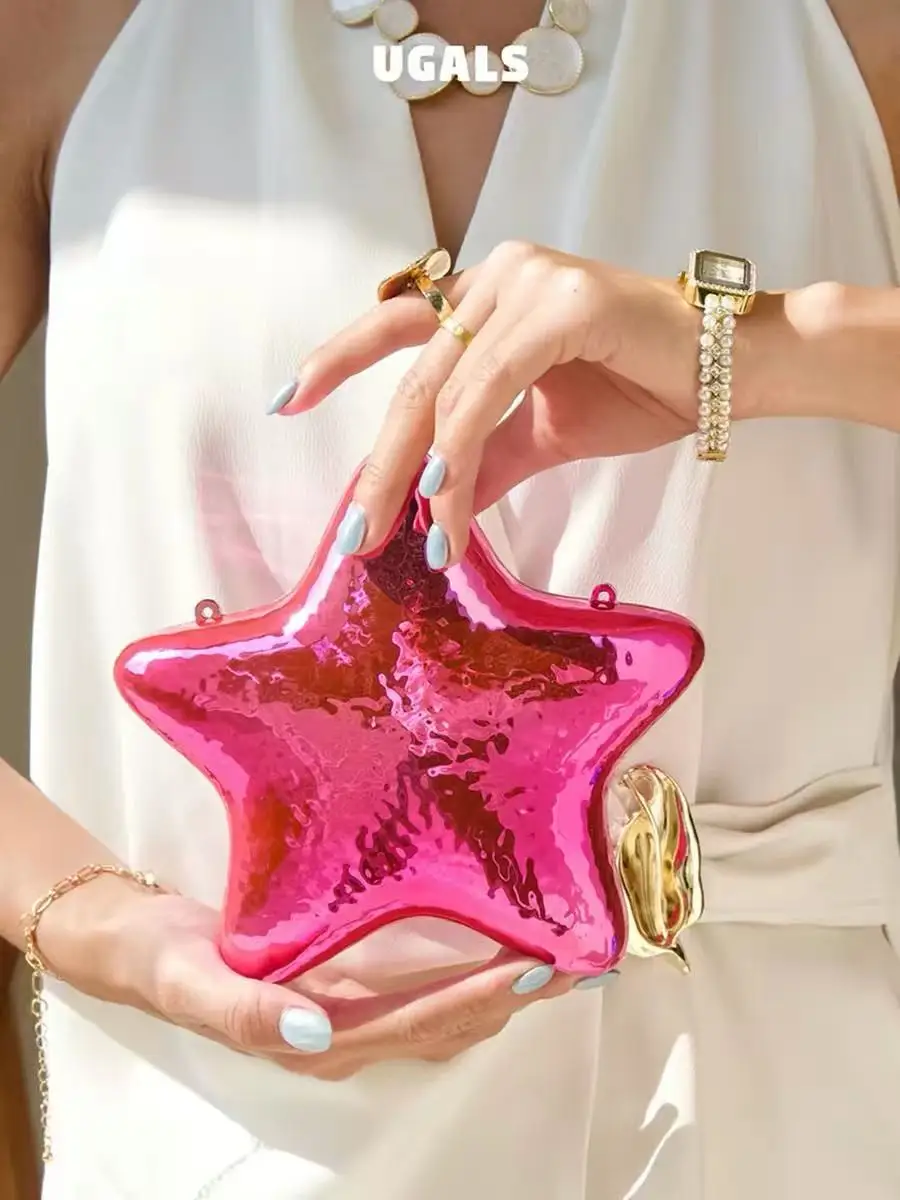 Fashion Shiny Mirror Star Shaped Acrylic Box Luxury Evening Bag Exquisite Women Handbag Wedding Party Clutch Purse Crossbody Bag
Fashion Shiny Mirror Star Shaped Acrylic Box Luxury Evening Bag Exquisite Women Handbag Wedding Party Clutch Purse Crossbody Bag