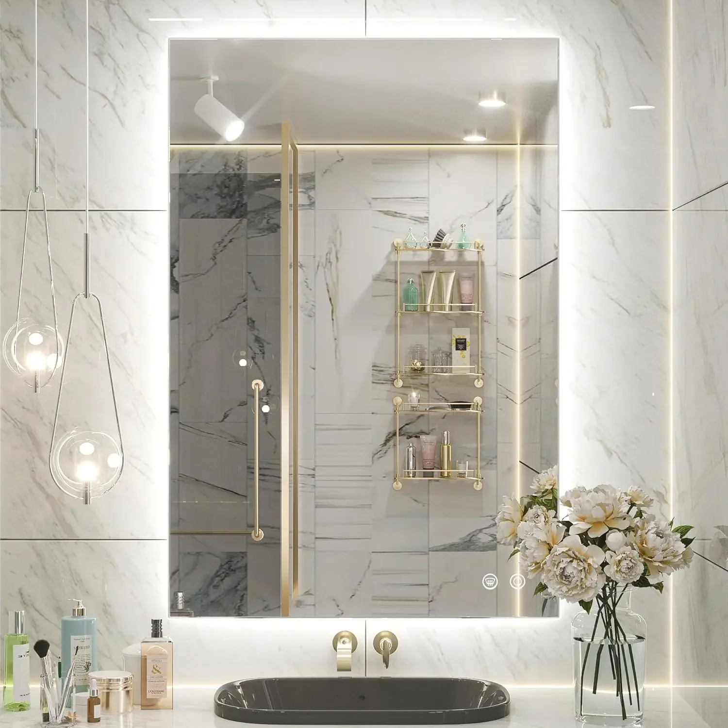24x36 Backlit Bathroom Mirror, Anti-Fog, Dimmable, HD Tempered Glass, UL Listed, Waterproof
24x36 Backlit Bathroom Mirror, Anti-Fog, Dimmable, HD Tempered Glass, UL Listed, Waterproof