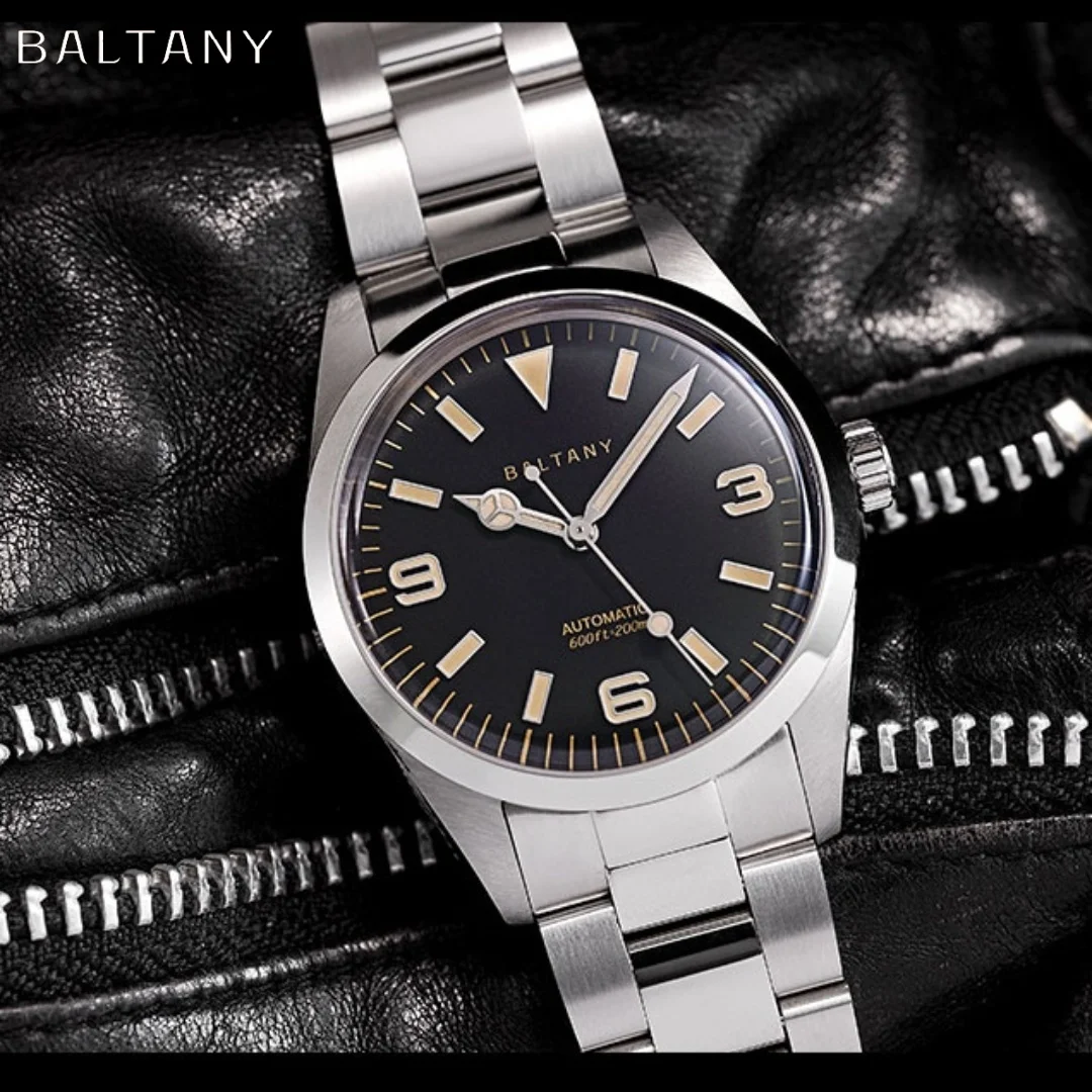 Baltany 2025 New Men's Mechanical Watch NH38 Explorer Homage Retro Sapphire Crystal Stainless Steel Waterproof Reloj Hombre
Baltany 2025 New Men's Mechanical Watch NH38 Explorer Homage Retro Sapphire Crystal Stainless Steel Waterproof Reloj Hombre