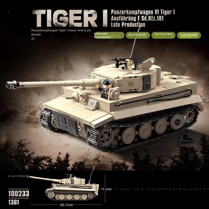 Heavy Tank Series Building Blocks, Tiger I KV-2 Panther Tank Assembled Model, Fine Weapon Craft Ornament for Home Display Gift
Heavy Tank Series Building Blocks, Tiger I KV-2 Panther Tank Assembled Model, Fine Weapon Craft Ornament for Home Display Gift
