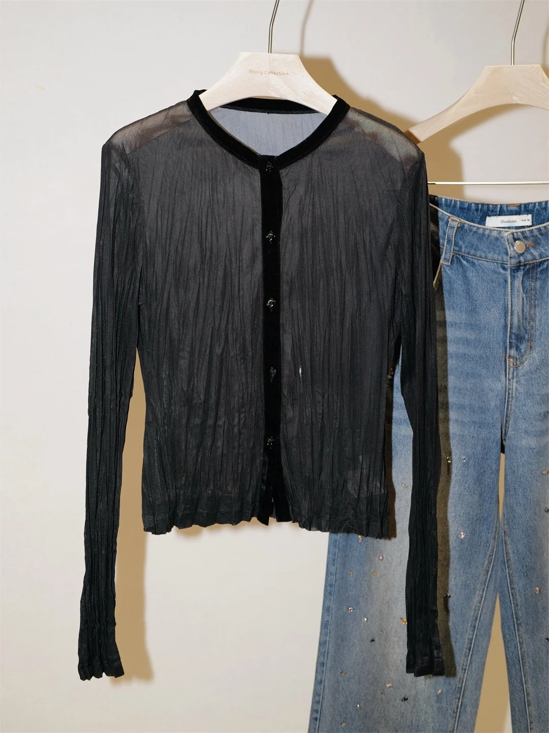 Bla Velvet d Ruffle Net Long Sve round Ne Button up Cardigan irt Vintage Sle Slim Fit Polyester Fiber Skin Fri...
Bla Velvet d Ruffle Net Long Sve round Ne Button up Cardigan irt Vintage Sle Slim Fit Polyester Fiber Skin Fri...