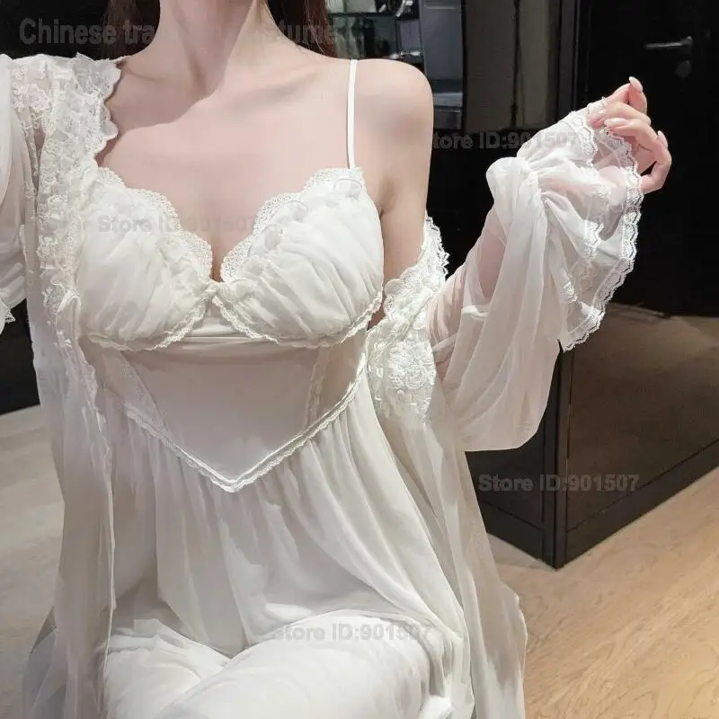 Bride Bridesmaid Wedding Robe Modal Women Kimono Gown Lace Trim Sexy Twinset Robe Set Sleepwear White Summer New Nightgown
Bride Bridesmaid Wedding Robe Modal Women Kimono Gown Lace Trim Sexy Twinset Robe Set Sleepwear White Summer New Nightgown