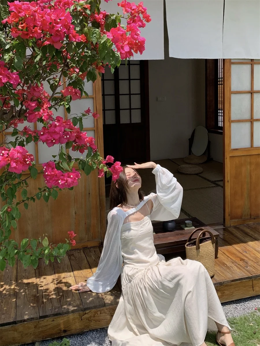 Retro Korean Sle Women's Long Sve Sun Protection irt Thin oulder Covering Top Summer New Bla Loose Fit Polyester
Retro Korean Sle Women's Long Sve Sun Protection irt Thin oulder Covering Top Summer New Bla Loose Fit Polyester