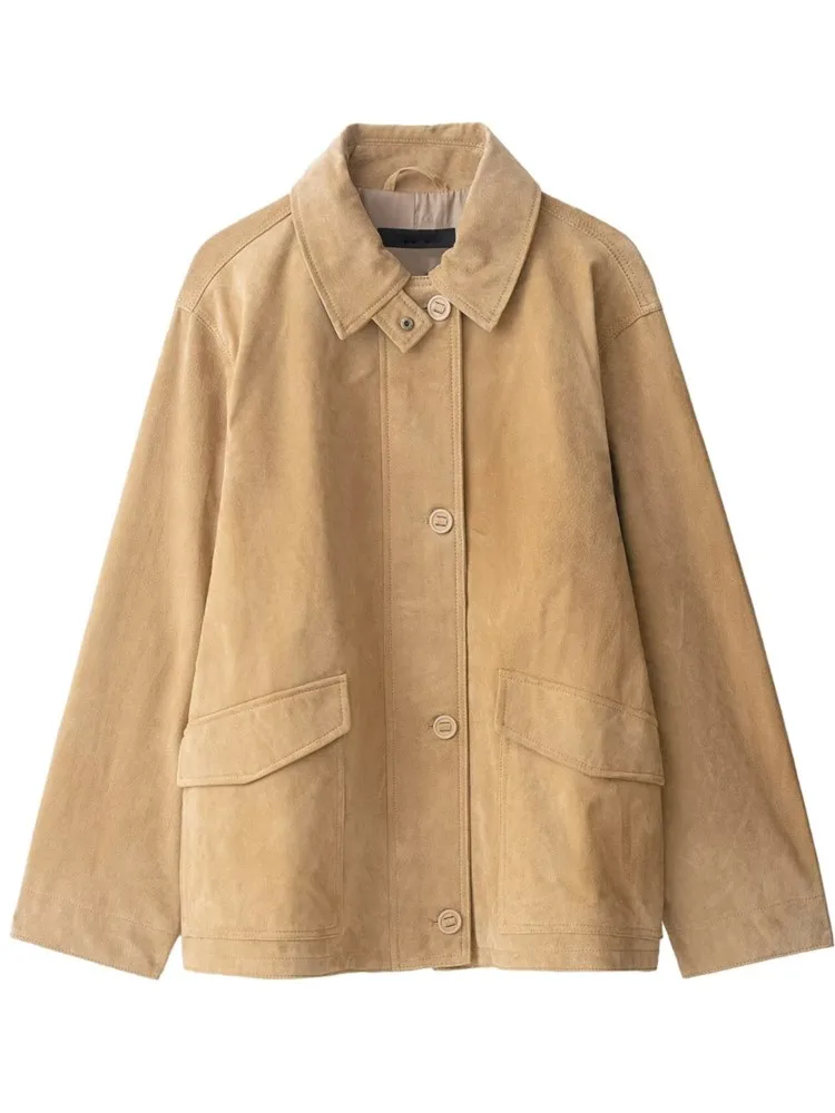 Women Lapel Long Sleeve Single Breasted Vintage Style Coat women's Autumn Winter Khaki Color Classics Basics Jacket for
Women Lapel Long Sleeve Single Breasted Vintage Style Coat women's Autumn Winter Khaki Color Classics Basics Jacket for