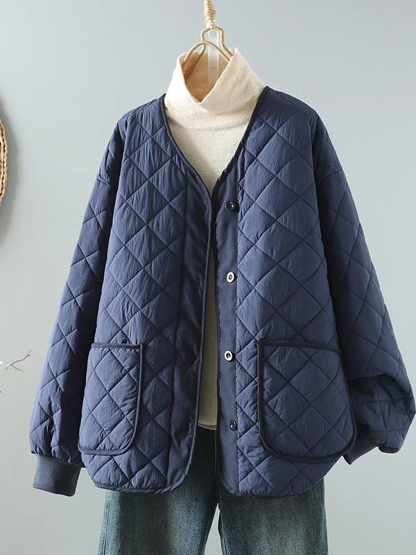 Lightweight Cotton Jacket Casual Loose Diamond Pattern Tagless Fashionable Elegant Daily Wear Shape Winter Coat
Lightweight Cotton Jacket Casual Loose Diamond Pattern Tagless Fashionable Elegant Daily Wear Shape Winter Coat
