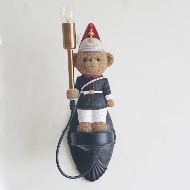 Vintage Retro Soldier Bear Resin LED Wall Lamp Children's Room Bedroom Living Room Corridor Wall Lights Decor Lighting Fixtures
Vintage Retro Soldier Bear Resin LED Wall Lamp Children's Room Bedroom Living Room Corridor Wall Lights Decor Lighting Fixtures