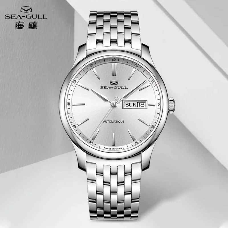 Seagull Men's Watch Luxury Automatic Mechanical Watch Multifunction Classic 40mm Dress Watch for Men Date Weekly Calendar 1141
Seagull Men's Watch Luxury Automatic Mechanical Watch Multifunction Classic 40mm Dress Watch for Men Date Weekly Calendar 1141