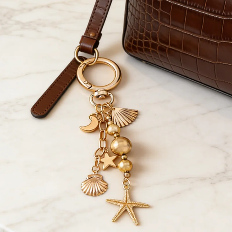 Модный брелок-подвеска 2026 Gold Ocean: жемчуг, морская звезда, ракушка. Украшение для женской сумки, повседневные аксессуары.
Модный брелок-подвеска 2026 Gold Ocean: жемчуг, морская звезда, ракушка. Украшение для женской сумки, повседневные аксессуары.